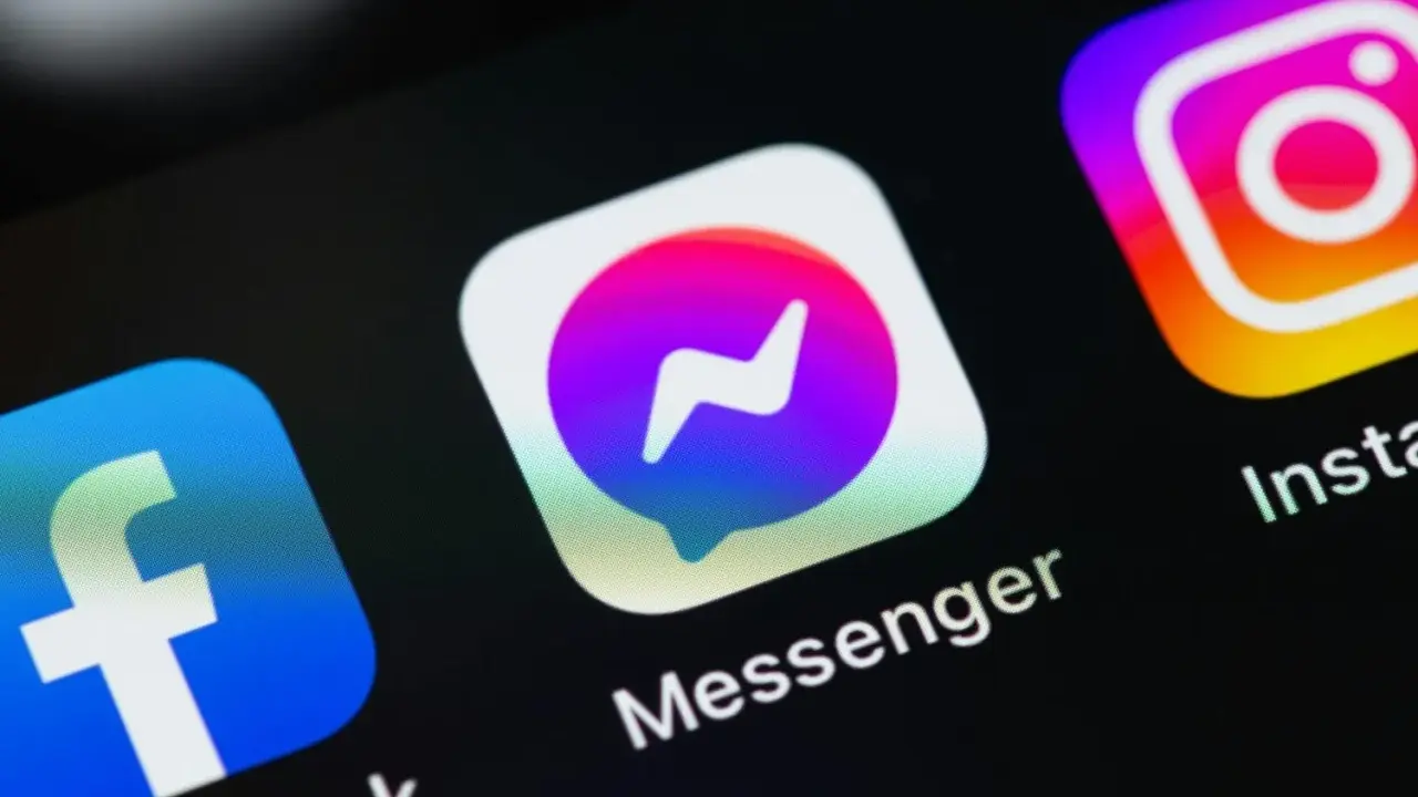 Messenger-ikonen på en skärm. Undrar hur stora filer man kan skicka på Messenger?