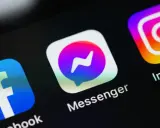 Messenger-ikonen på en skärm. Undrar hur stora filer man kan skicka på Messenger?