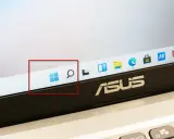 Startmeny i Windows 11 med ikonen för start och sökfältet.