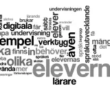 Ordmoln med fokus på "eleverna" och "undervisning". Här kan man skapa ordmoln för att visualisera begrepp.