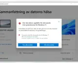 Datorhälsokontroll visar att datorn inte uppfyller kraven för Windows 11, men du kan fortsätta få uppdateringar för Windows 10.