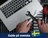 Här är en guide på svenska för att reparera Windows 11. Verktyg och en laptop antyder teknisk hjälp.