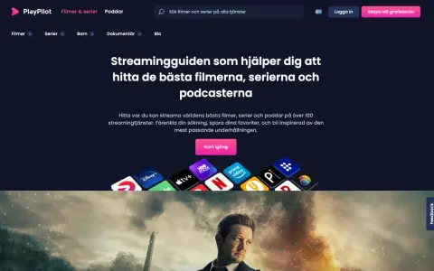 PlayPilot hjälper dig att hitta filmer och serier. Som en play pilot navigerar du enkelt bland streamingtjänster.