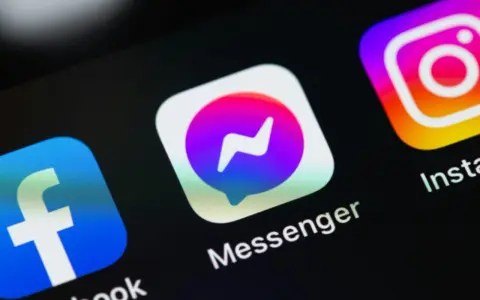 Messenger-ikonen på en skärm. Undrar hur stora filer man kan skicka på Messenger?