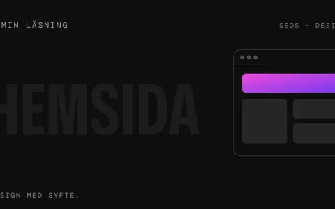 Hemsida design med SEO och olika bildformat. En stilren layout med text och en webbläsarvy.