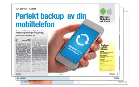Spara sms konversation och andra viktiga filer automatiskt med en backup. Artikeln visar hur du skyddar dina data på Android och iPhone.