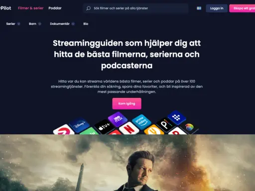 PlayPilot hjälper dig att hitta filmer och serier. Som en play pilot navigerar du enkelt bland streamingtjänster.