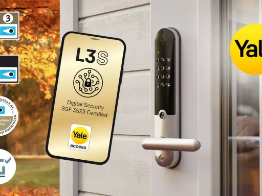 Yale Doorman L3S, en digital säkerhetslösning. Certifierad och rekommenderad för trygghet.