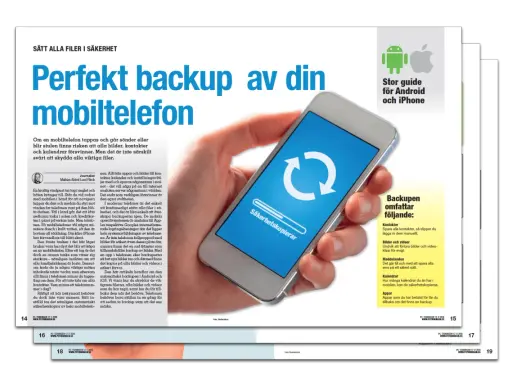Spara sms konversation och andra viktiga filer automatiskt med en backup. Artikeln visar hur du skyddar dina data på Android och iPhone.