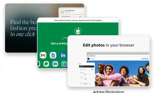 Webbplatser för mode, AI-skrivhjälp och bildredigering i webbläsaren. Ett bra alternativ till Google för att hitta information.