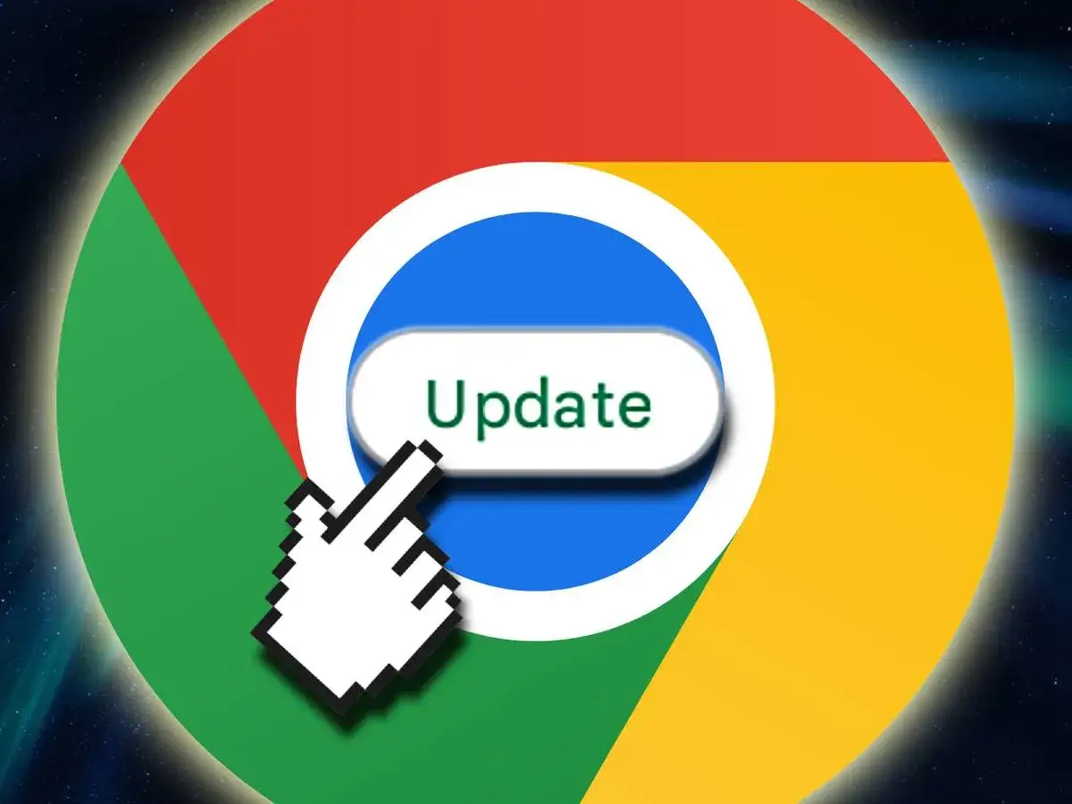 Google Chrome-logotyp med en muspekare som pekar på en